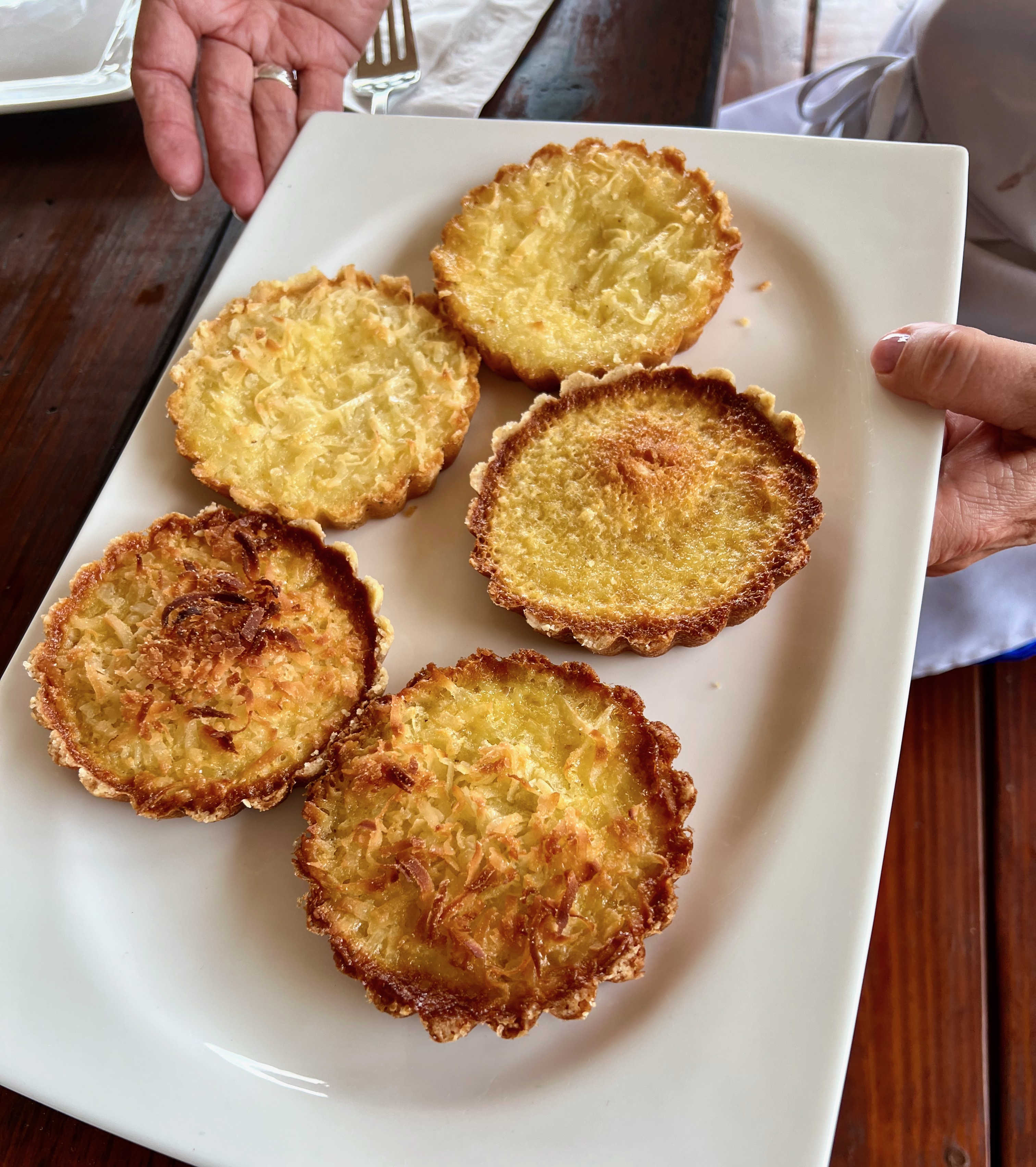 coconut custard tarts