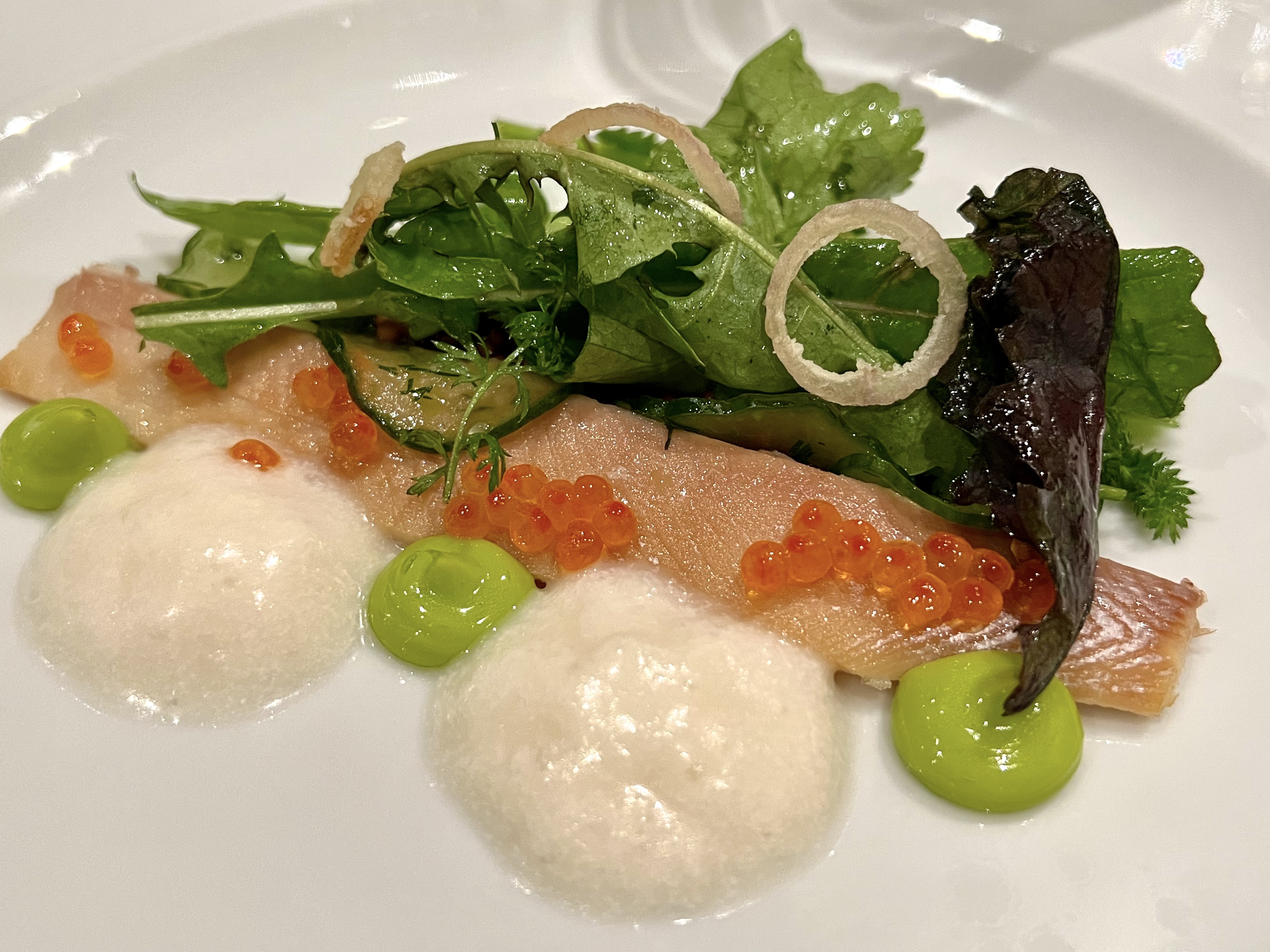 smoked trout with cucumber