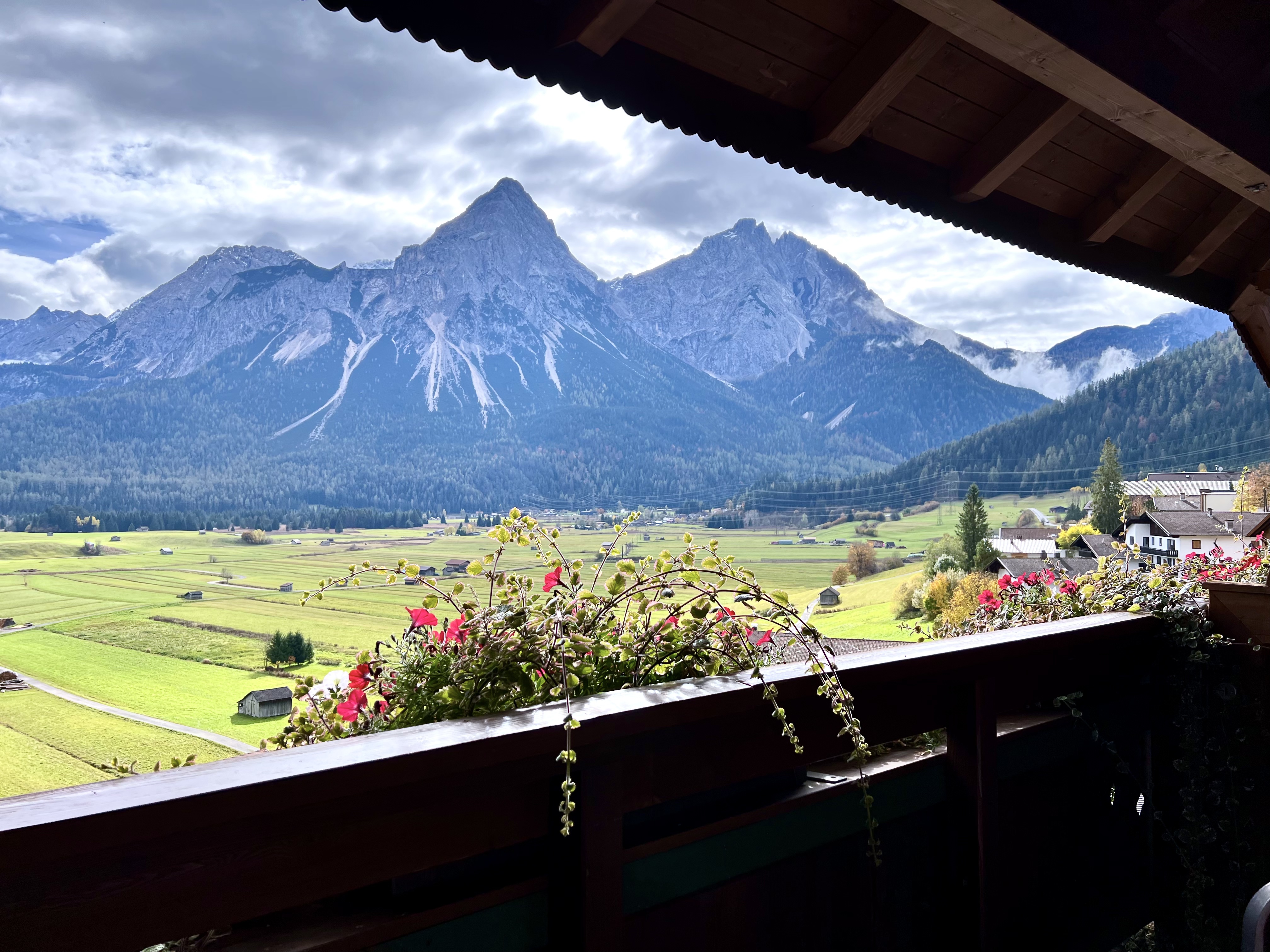 view from balcony at Hotel Post Lermoos