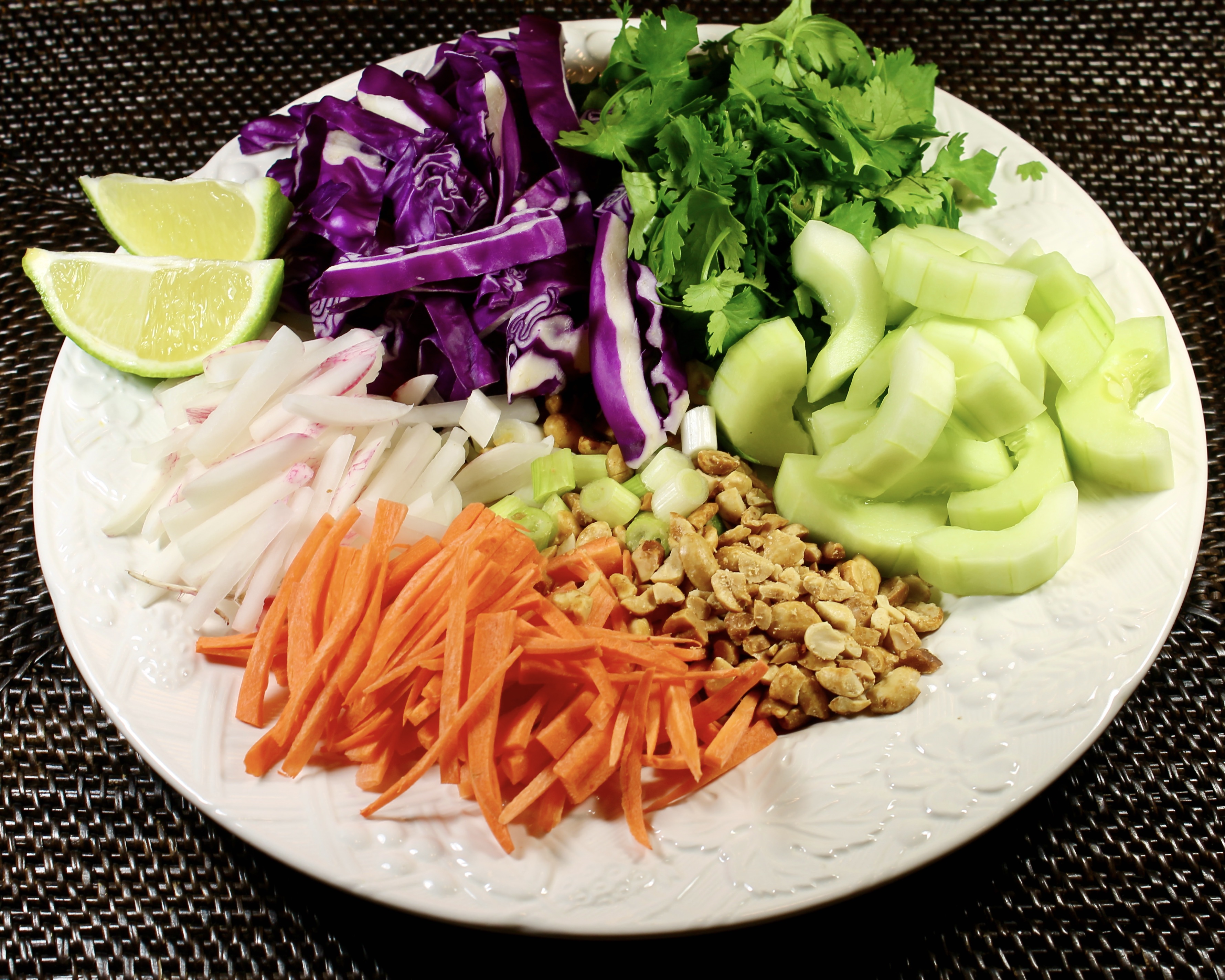ingredients for Vietnamese noodle salad