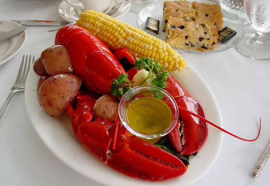 classic Maine lobster dinner
