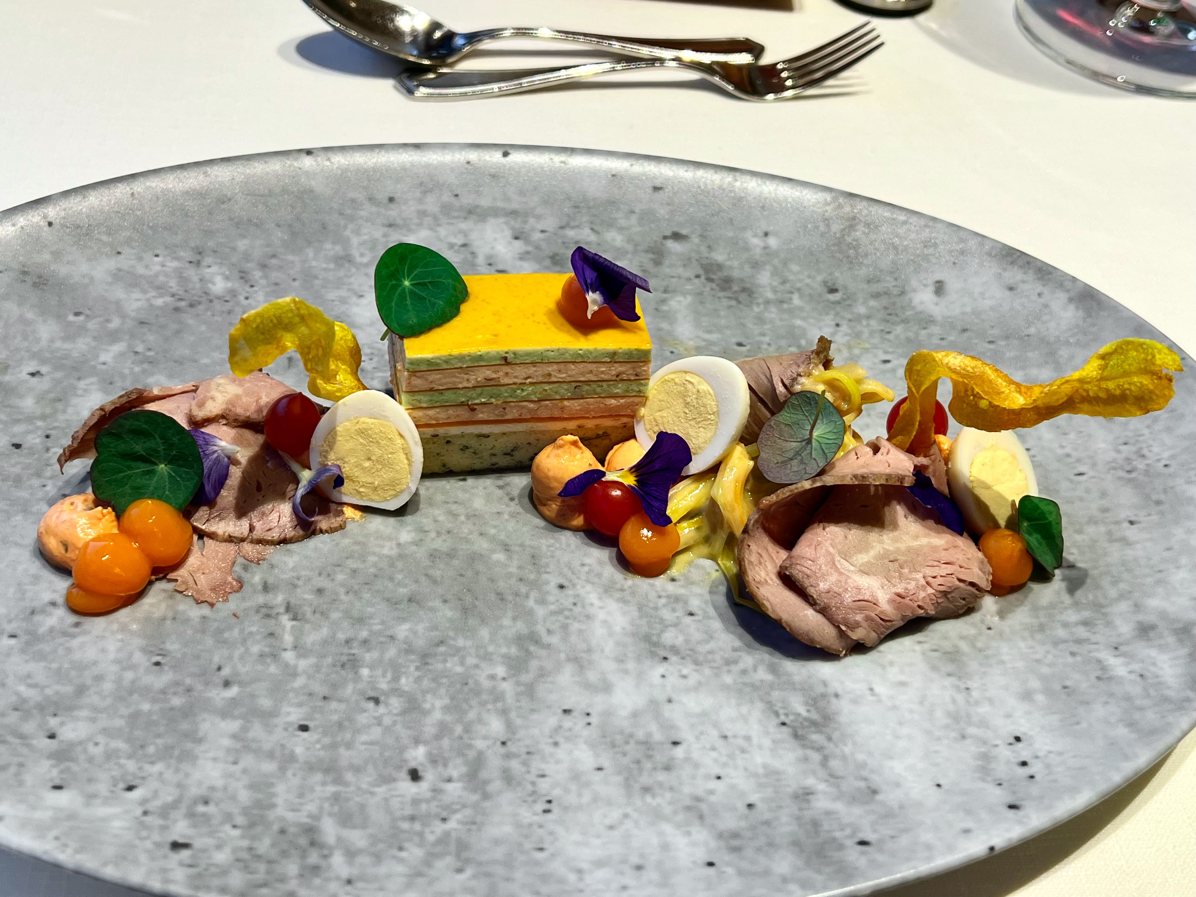 roast beef with mustard parfait