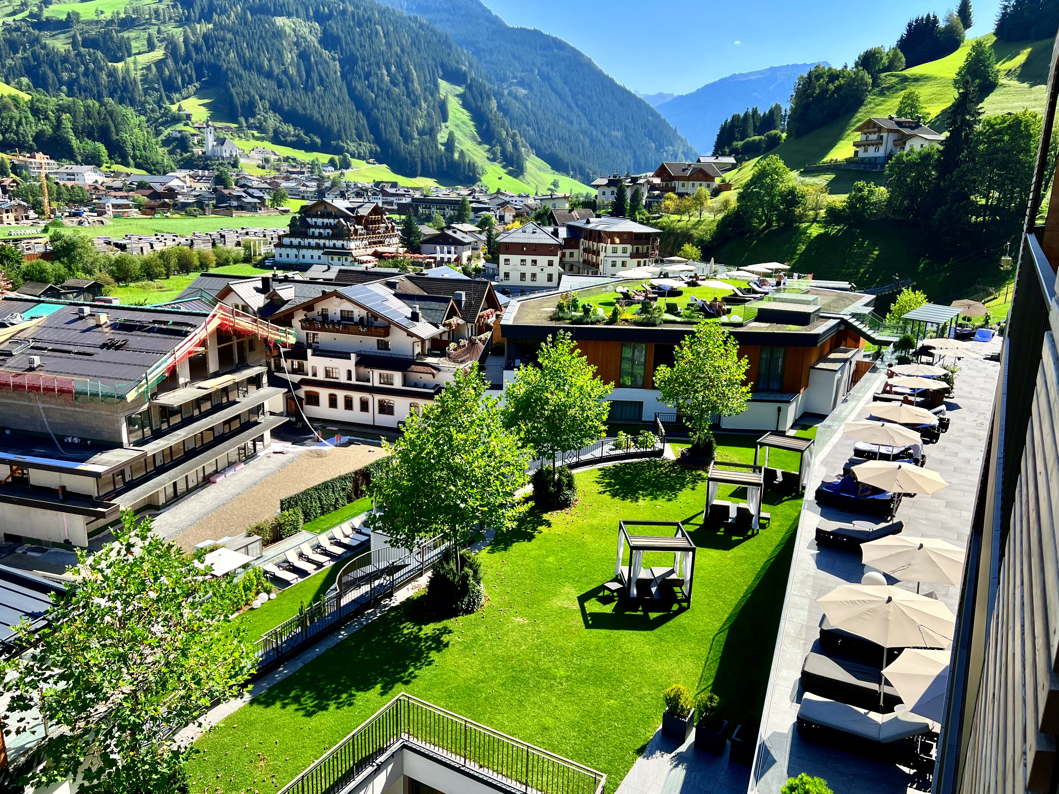 view of Grossarl Austria from room balcony