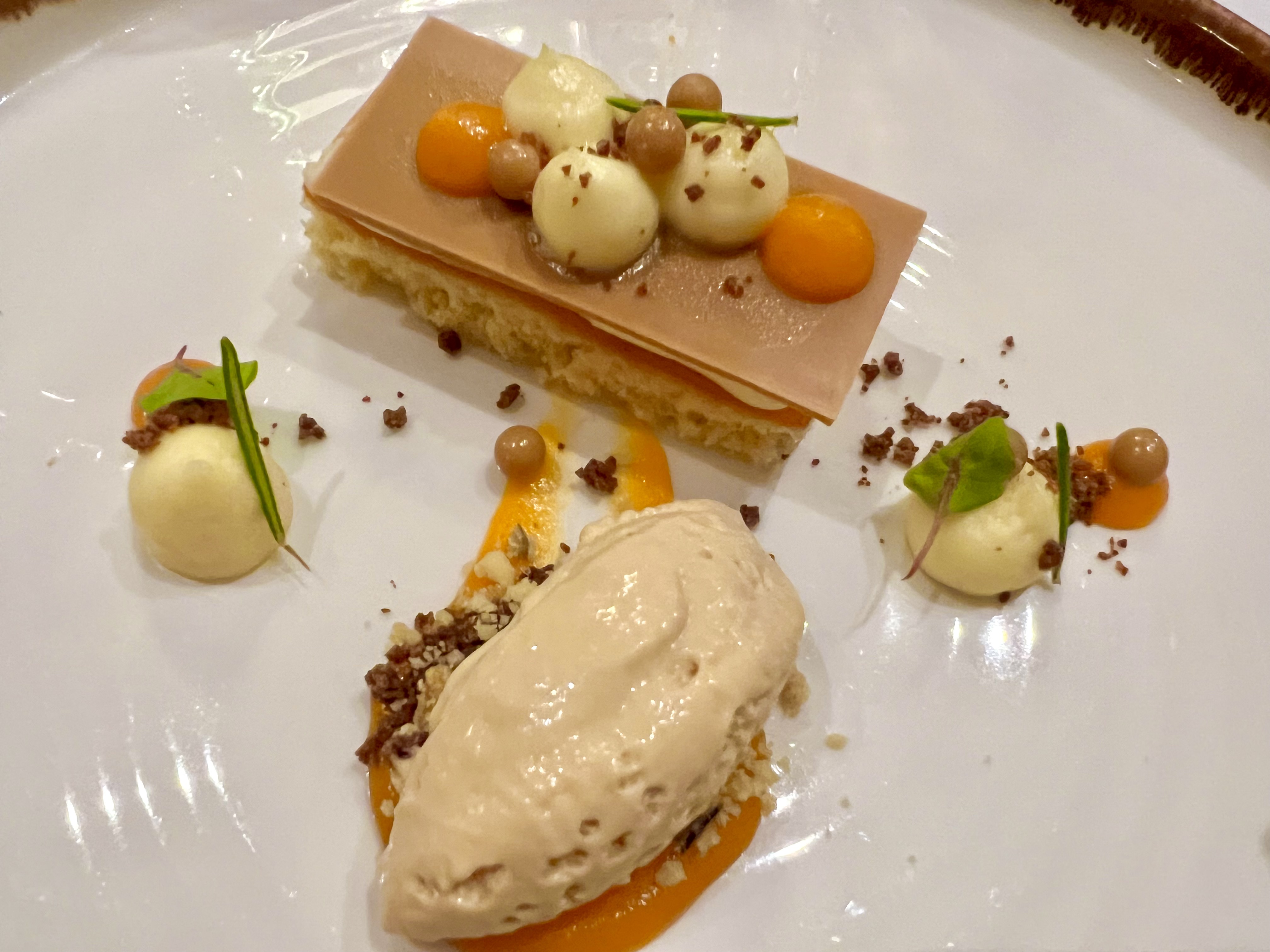apricot rosemary and chocolate dessert