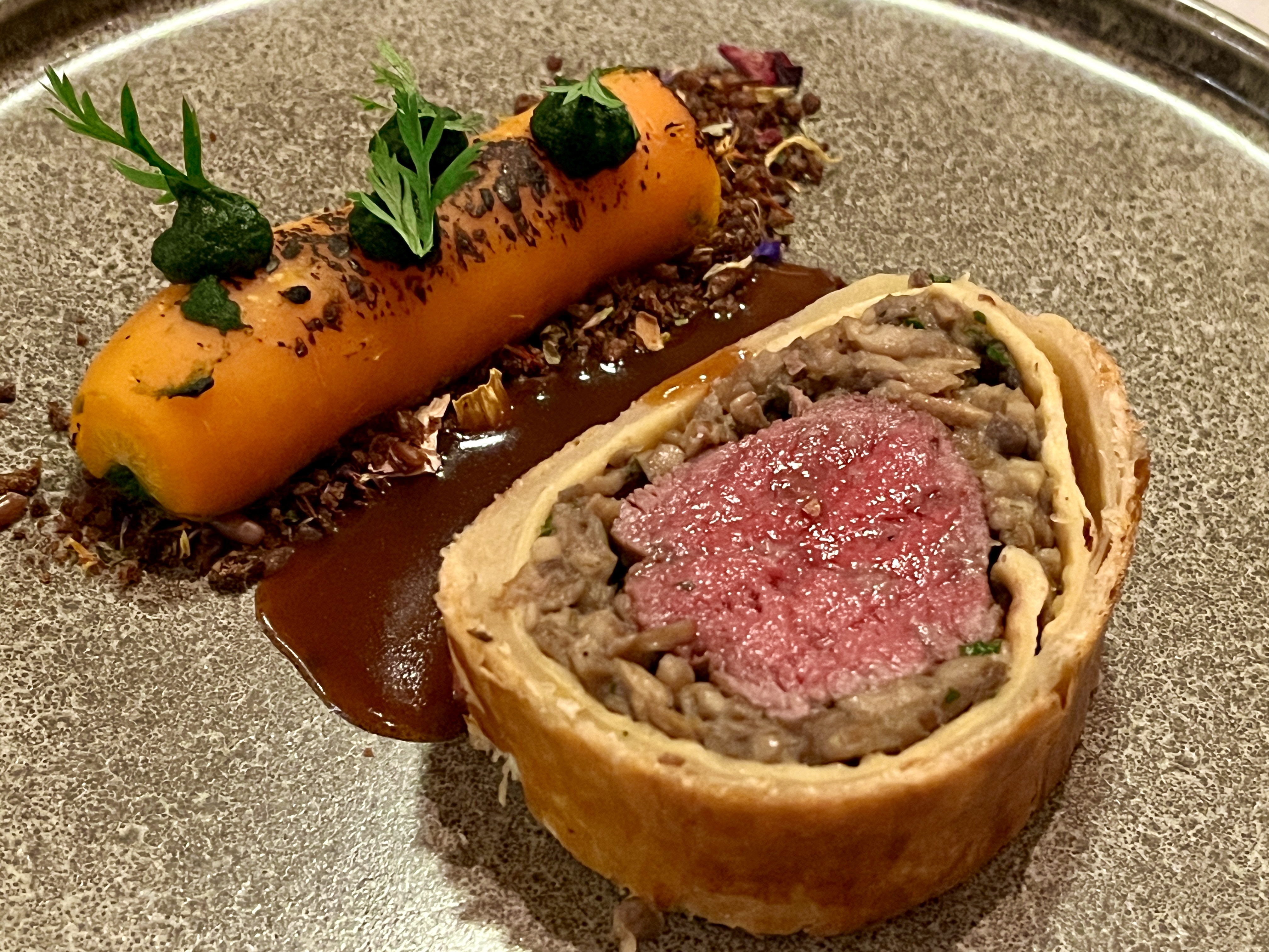 beef wellington with carrot