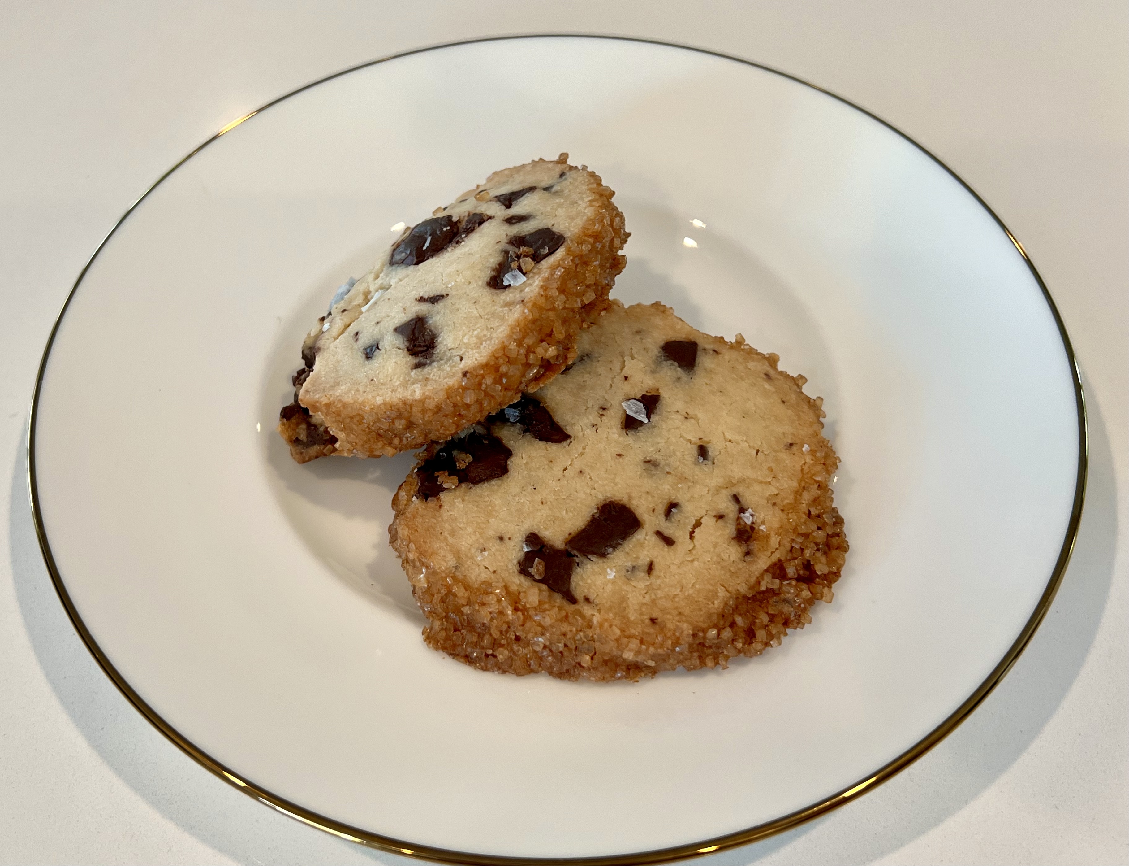 Salted Dark Chocolate Chunk Shortbread