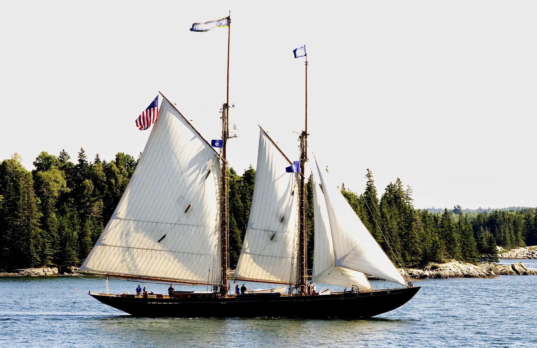 A tall ship schooner bar harbor