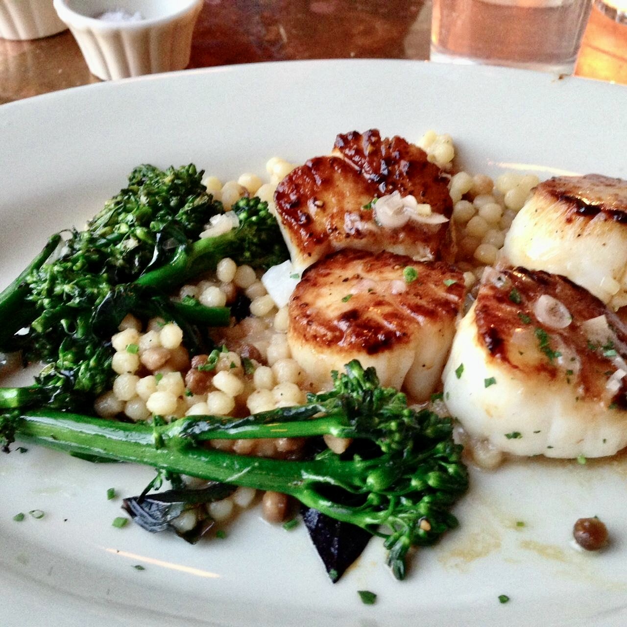sautéed sea scallops at fore street Portland Maine